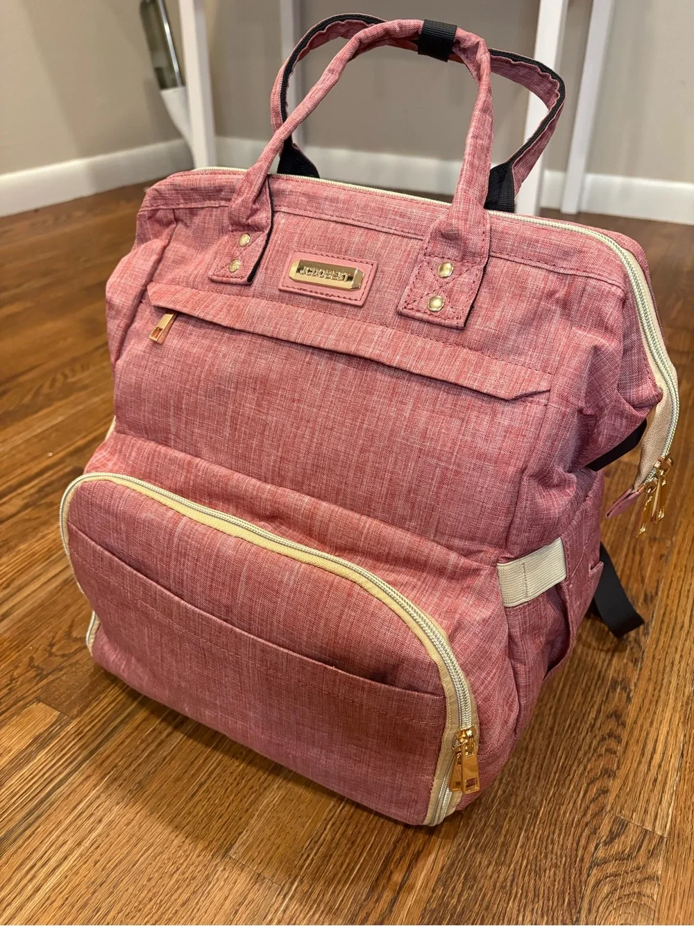JCDOBEST Mauve Pink Insulated Lunch Bag Laptop Backpack